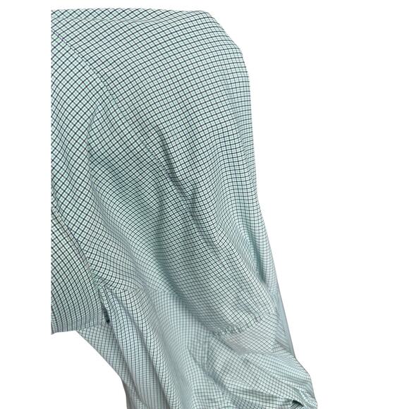 Peter Millar Men's Big & Tall Crown Sport Green Blue White Plaid Button Down XXL - Picture 3 of 5